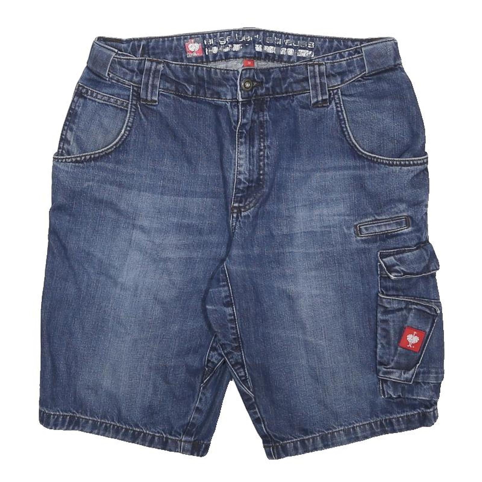 ENGELBERT STRAUSS Mens Shorts Blue Denim Cargo M W33 Workwear Pockets