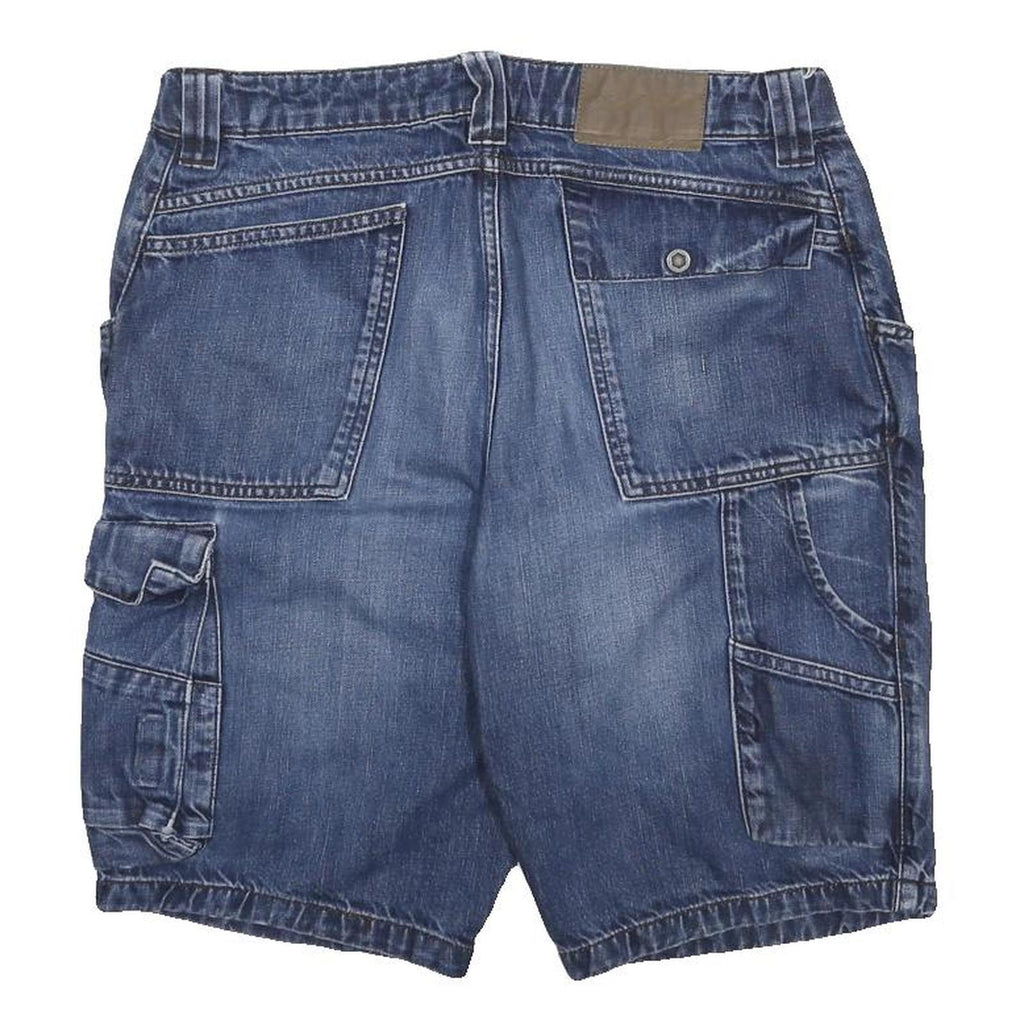 ENGELBERT STRAUSS Mens Shorts Blue Denim Cargo M W33 Workwear Pockets