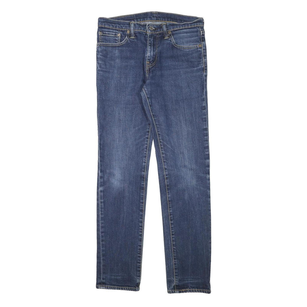LEVI'S Mens Slim Blue Denim Slim Jeans W30 L29 Classic Cotton Blend Zip