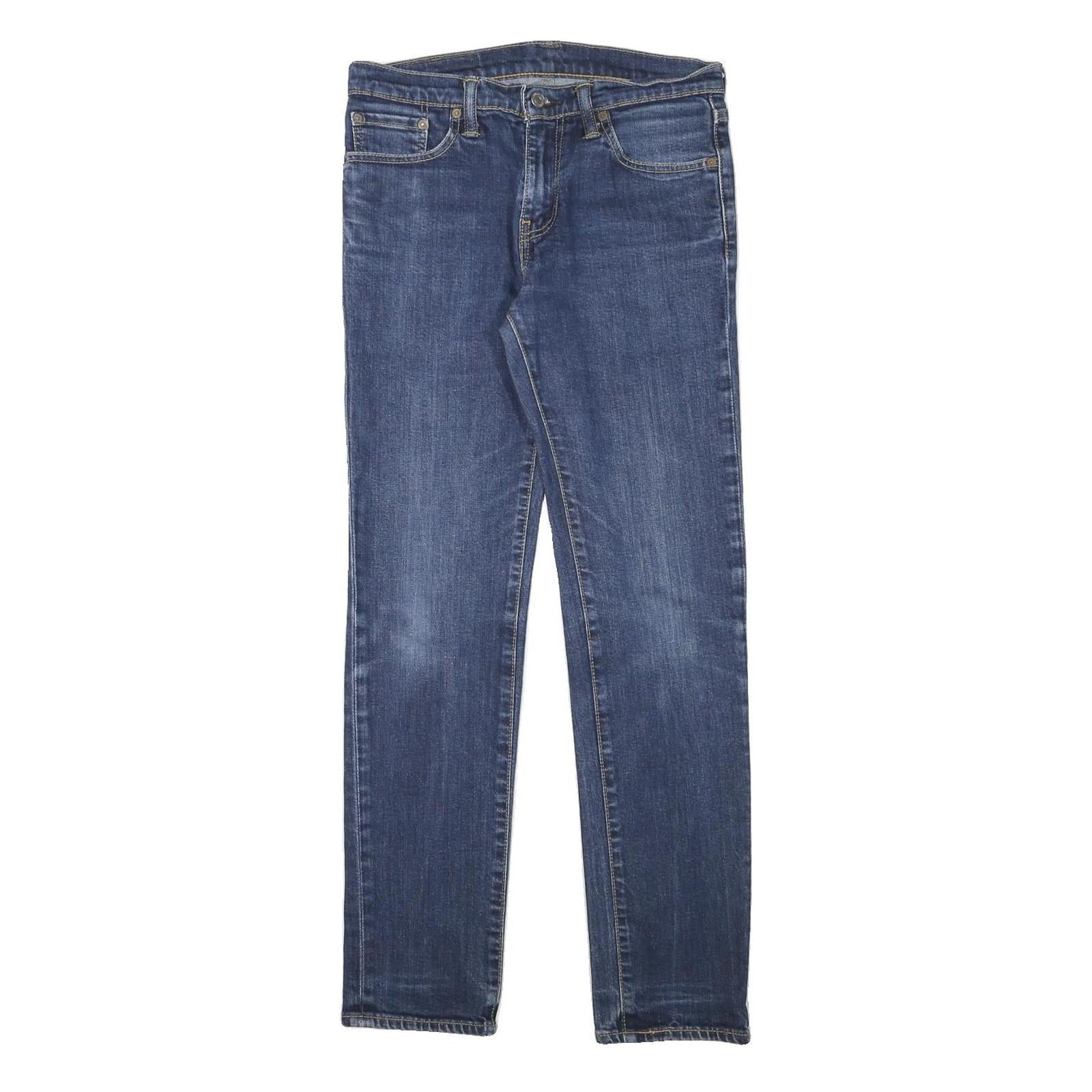 LEVI'S Mens Slim Blue Denim Slim Jeans W30 L29 Classic Cotton Blend Zip