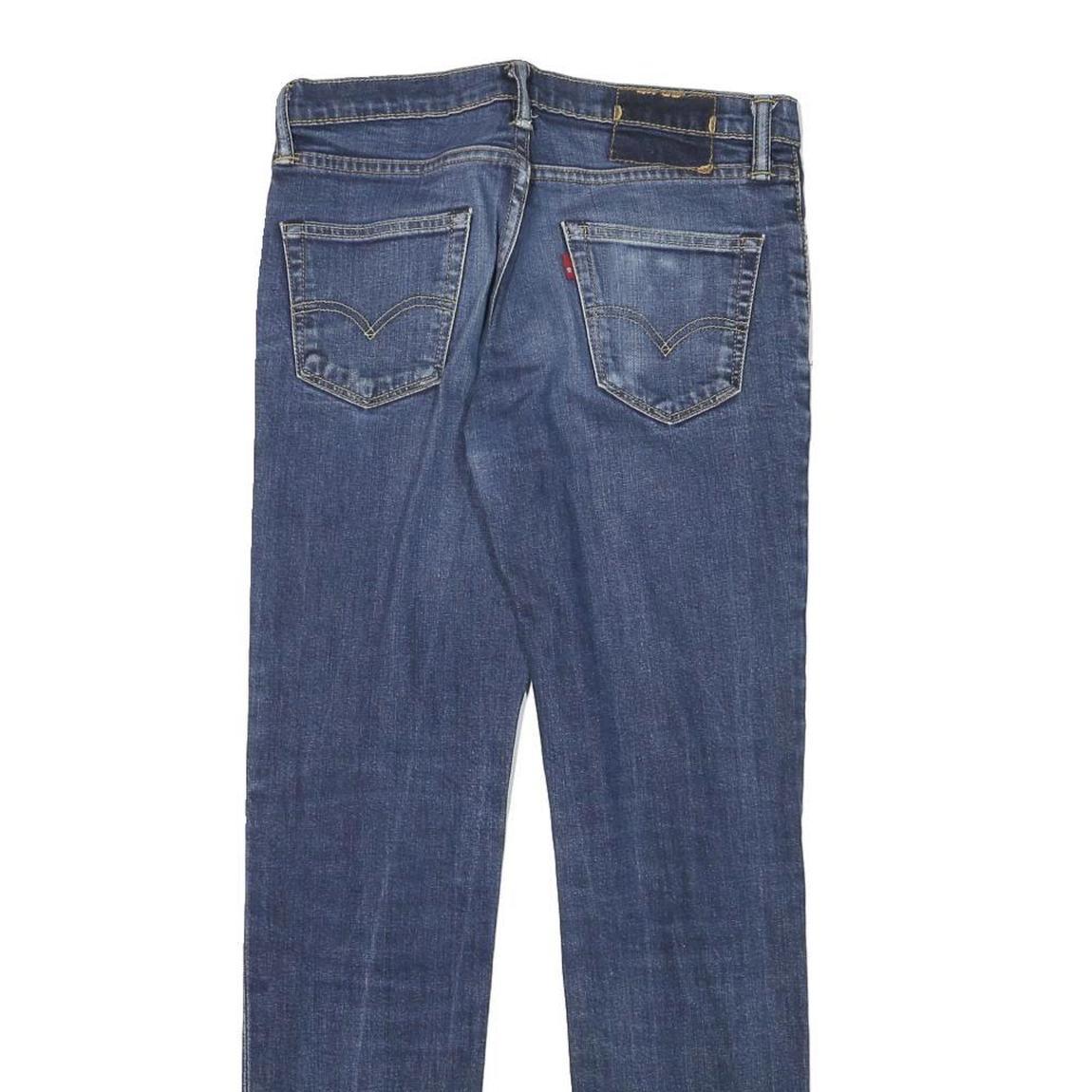 LEVI'S Mens Slim Blue Denim Slim Jeans W30 L29 Classic Cotton Blend Zip