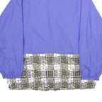 REEBOK Mens Blue Printed Trim Jacket M Polyester Zip Athletic Sportswear