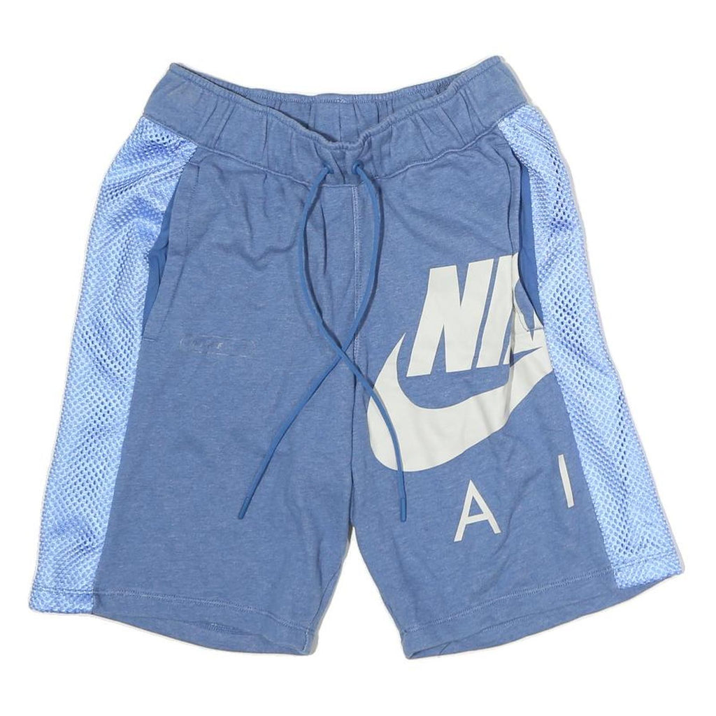 NIKE Mens Cotton Blue Sports Casual Shorts S W28 Nike Air Logo