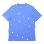 ADIDAS Mens Blue Logo Print T-Shirt L Short Sleeve Crew Neck Sports Casual