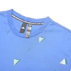 ADIDAS Mens Blue Logo Print T-Shirt L Short Sleeve Crew Neck Sports Casual