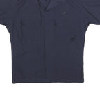GALLS Mens Navy Blue Workwear Shirt M Cotton Blend Short Sleeve Pockets