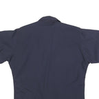 GALLS Mens Navy Blue Workwear Shirt M Cotton Blend Short Sleeve Pockets