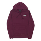 THE NORTH FACE Womens Maroon Hoodie S Cotton Blend Pullover Drawstring Hood