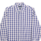 TOMMY HILFIGER Mens Blue & White Check Shirt XS Classic Button-Down Cotton Blend