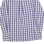 TOMMY HILFIGER Mens Blue & White Check Shirt XS Classic Button-Down Cotton Blend