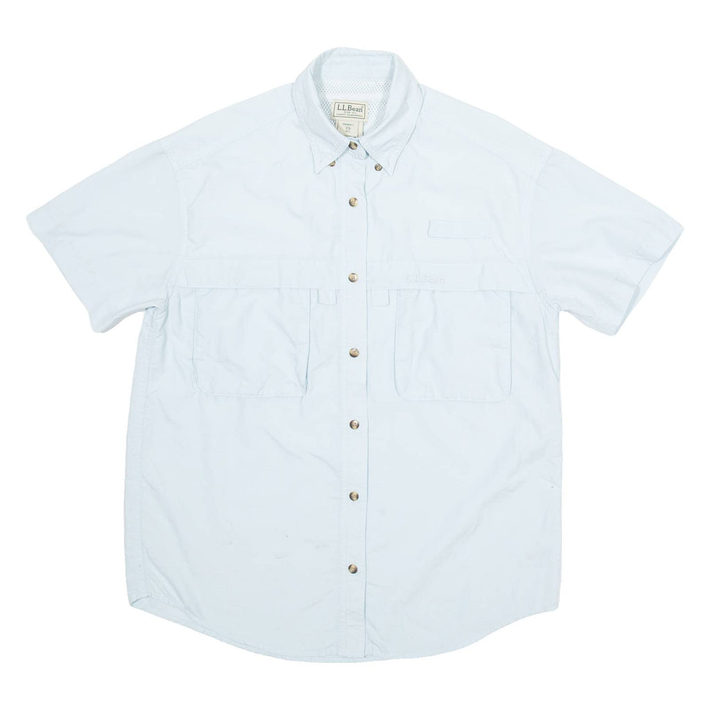 LL BEAN Womens Plain Shirt Blue XS