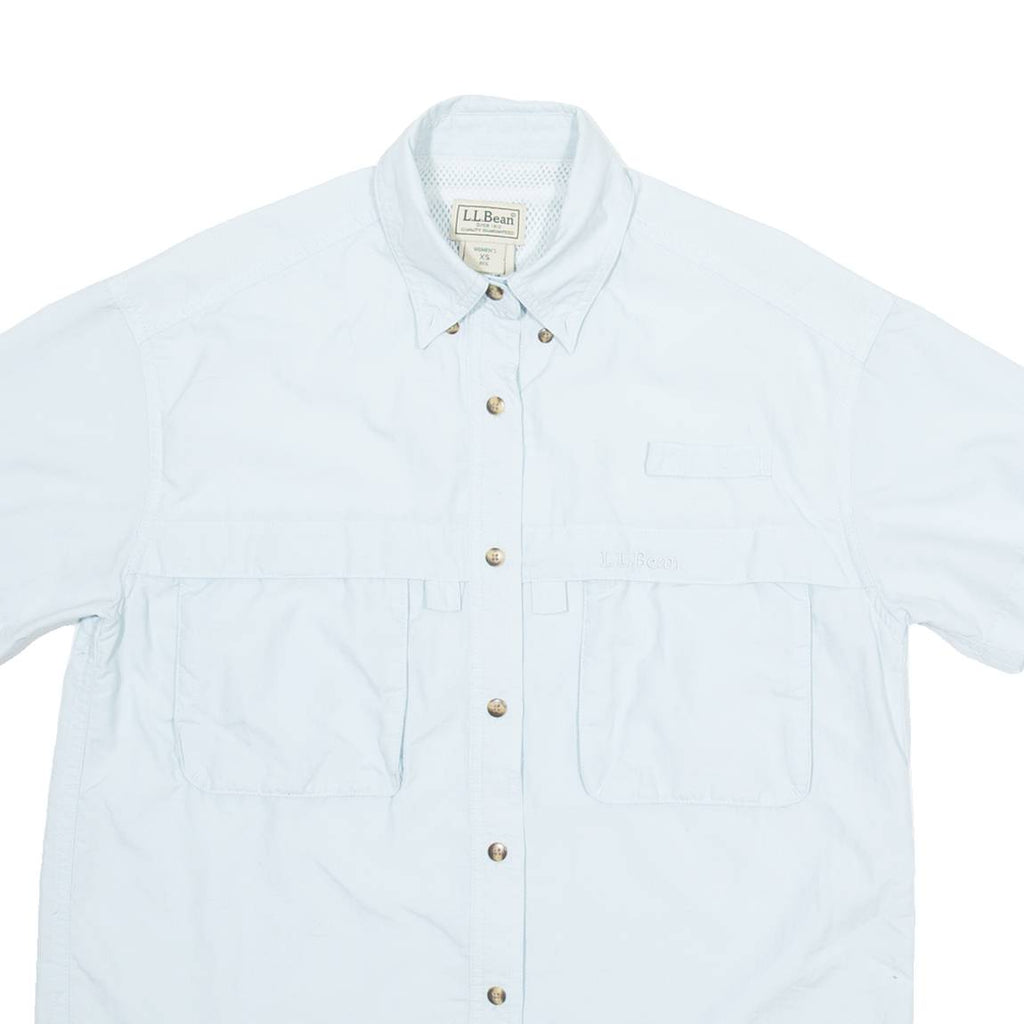 LL BEAN Womens Plain Shirt Blue XS