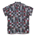 MARC THOMBARD Mens Black & Red Pattern Shirt L Geometric Print Casual Button