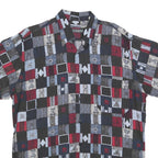 MARC THOMBARD Mens Black & Red Pattern Shirt L Geometric Print Casual Button