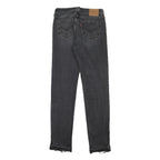 LEVI'S Big E Womens Jeans Black Slim Skinny Denim Medium W24 L31 Raw Hem