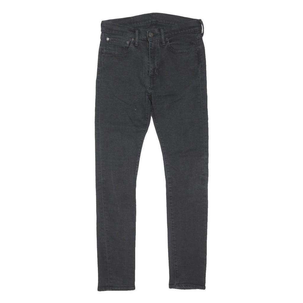 LEVI'S 519 Mens Jeans Black Slim Skinny Denim Raw W30 L30 Button Cotton Blend