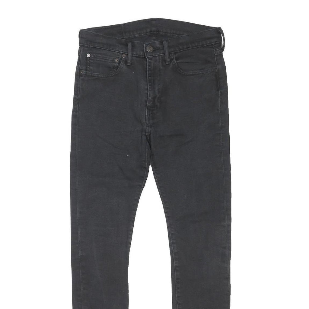 LEVI'S 519 Mens Jeans Black Slim Skinny Denim Raw W30 L30 Button Cotton Blend