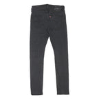 LEVI'S 519 Mens Jeans Black Slim Skinny Denim Raw W30 L30 Button Cotton Blend