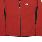 THE NORTH FACE Womens Red Zip Jacket XL Cotton Plain Outdoor Casual Warm