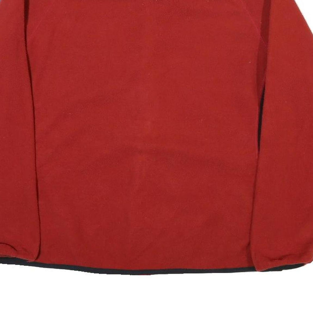 THE NORTH FACE Womens Red Zip Jacket XL Cotton Plain Outdoor Casual Warm