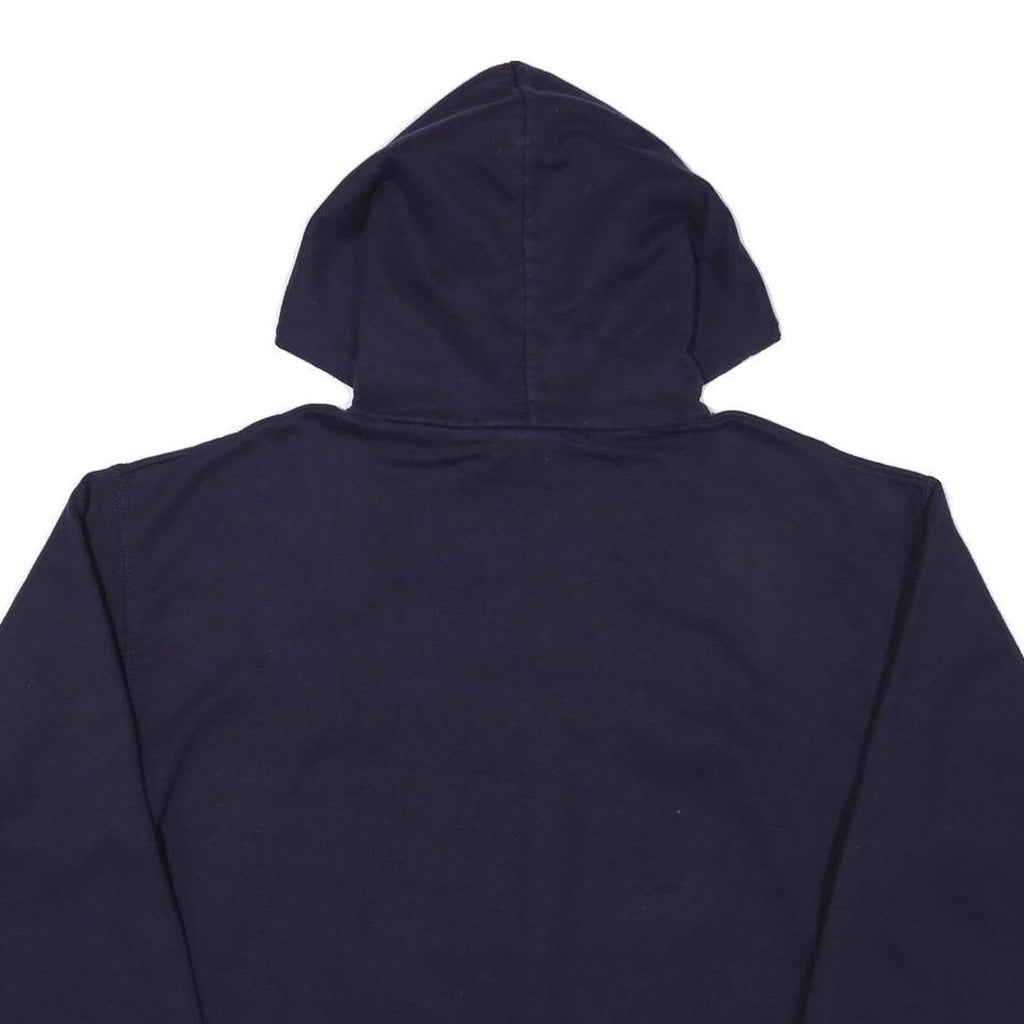CHAMPION Mens Navy Blue UAlbany Pullover Hoodie L Cotton Blend Casual
