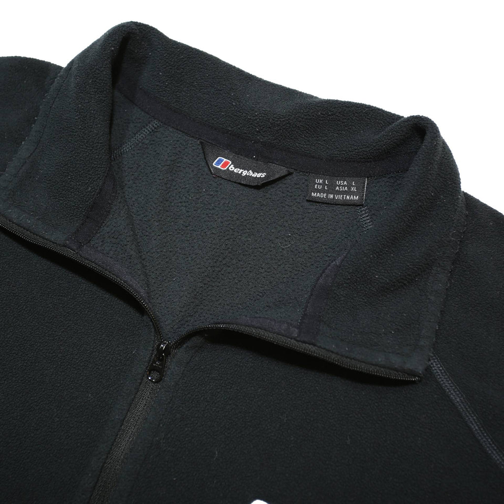 BERGHAUS Mens Black & Grey Outdoor Pullover Polyester Jumper Size L Half Zip