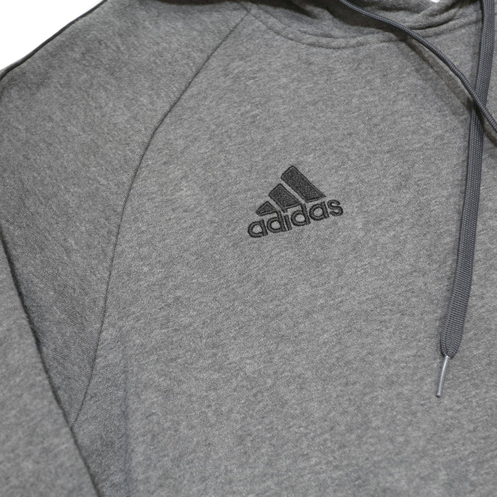 ADIDAS Mens Grey Pullover Hoodie L Cotton Blend Lightweight Casual Sports