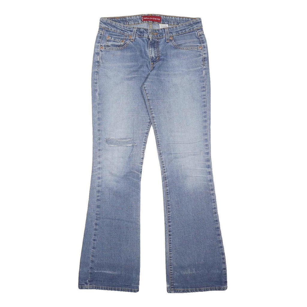 LEVI'S 518 Womens Jeans Blue Regular Bootcut Denim Medium W30 L32 Distressed