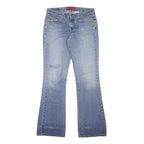 LEVI'S 518 Womens Jeans Blue Regular Bootcut Denim Medium W30 L32 Distressed