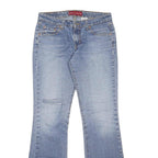 LEVI'S 518 Womens Jeans Blue Regular Bootcut Denim Medium W30 L32 Distressed