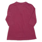 ENGELBERT STRAUSS Womens Polo Shirt Maroon 3/4 Sleeve M