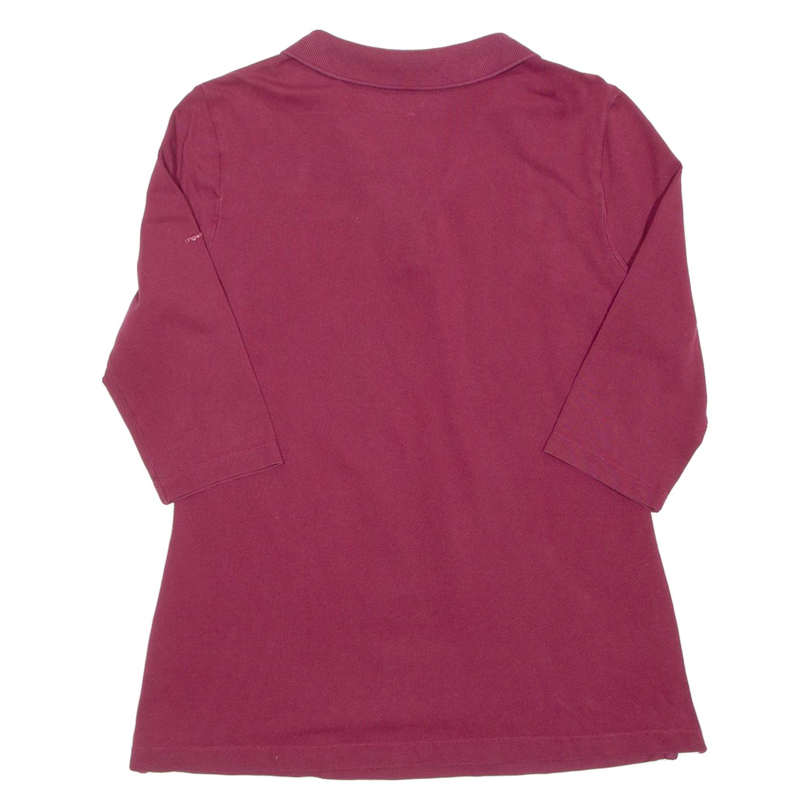 ENGELBERT STRAUSS Womens Polo Shirt Maroon 3/4 Sleeve M