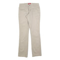 DICKIES Womens Slim Beige Cotton Blend Slim Straight Trousers W28 L30 Casual