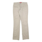 DICKIES Womens Slim Beige Cotton Blend Slim Straight Trousers W28 L30 Casual