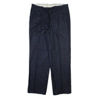HAGMAN Mens Trousers Blue Regular Straight Wool W36 L32