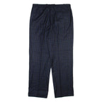 HAGMAN Mens Trousers Blue Regular Straight Wool W36 L32