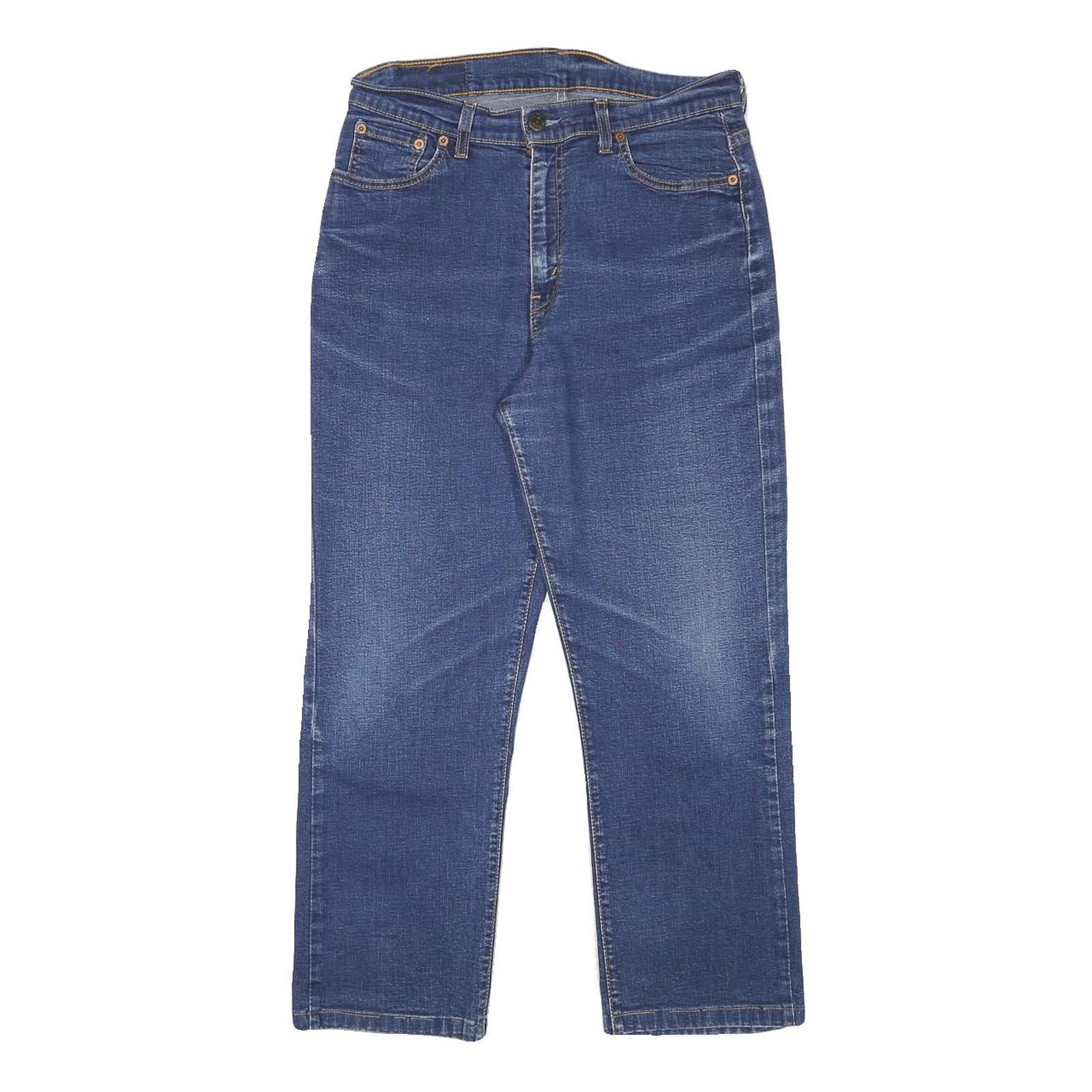 LEVI'S Mens Blue Regular Straight Denim Jeans W28 L24 Classic Zip Closure