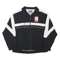 DUET SPORT Mens Black & White Sports Track Jacket XL Polyester Blend Zip
