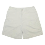 COLUMBIA Womens Shorts Cream Casual M W30 Cotton Blend Lightweight Outdoor