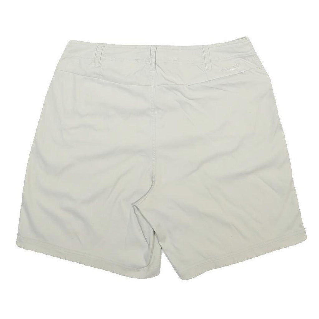 COLUMBIA Womens Shorts Cream Casual M W30 Cotton Blend Lightweight Outdoor