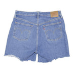 LEVI'S Womens Denim Blue Casual Shorts M W34 Frayed Hem Distressed