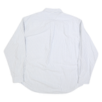 TOMMY HILFIGER Mens Blue & White Striped Shirt XL Classic Button-Down Cotton