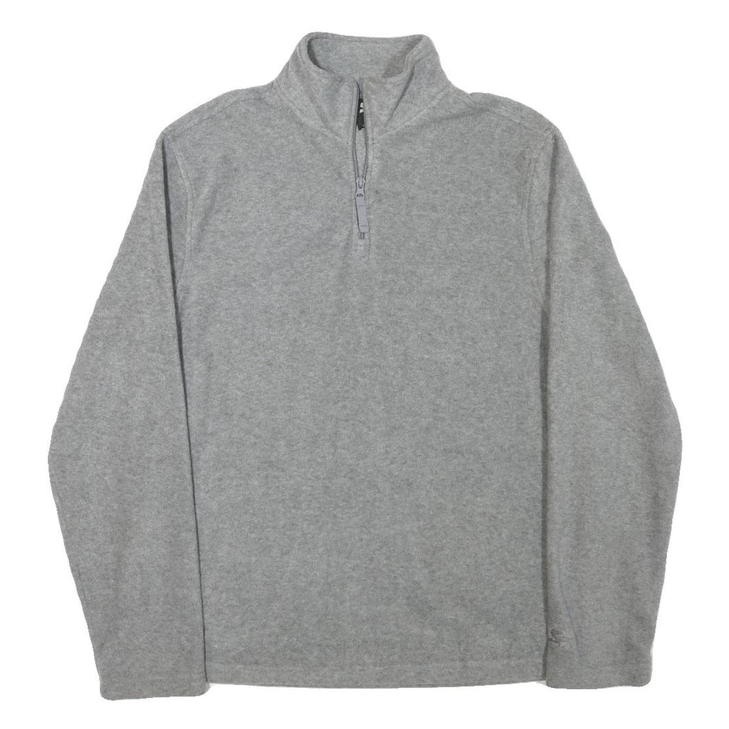 STARTER Mens Grey Plain Pullover Crew Neck Basic Knit M Lightweight Jumper