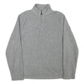 STARTER Mens Grey Plain Pullover Crew Neck Basic Knit M Lightweight Jumper