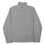 STARTER Mens Grey Plain Pullover Crew Neck Basic Knit M Lightweight Jumper