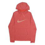 NIKE Womens Red & Orange Pullover Hoodie S Cotton Blend Lightweight