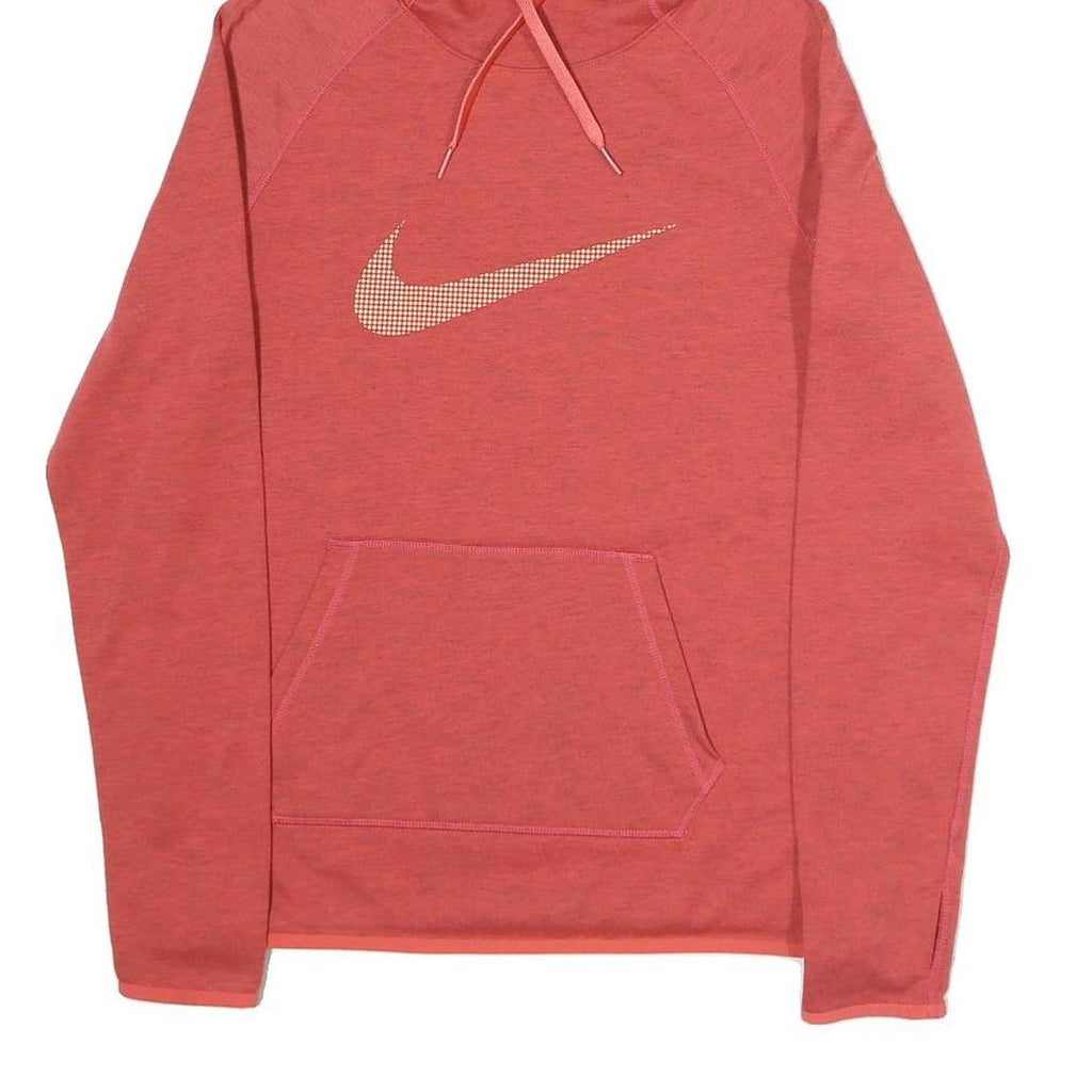 NIKE Womens Red & Orange Pullover Hoodie S Cotton Blend Lightweight