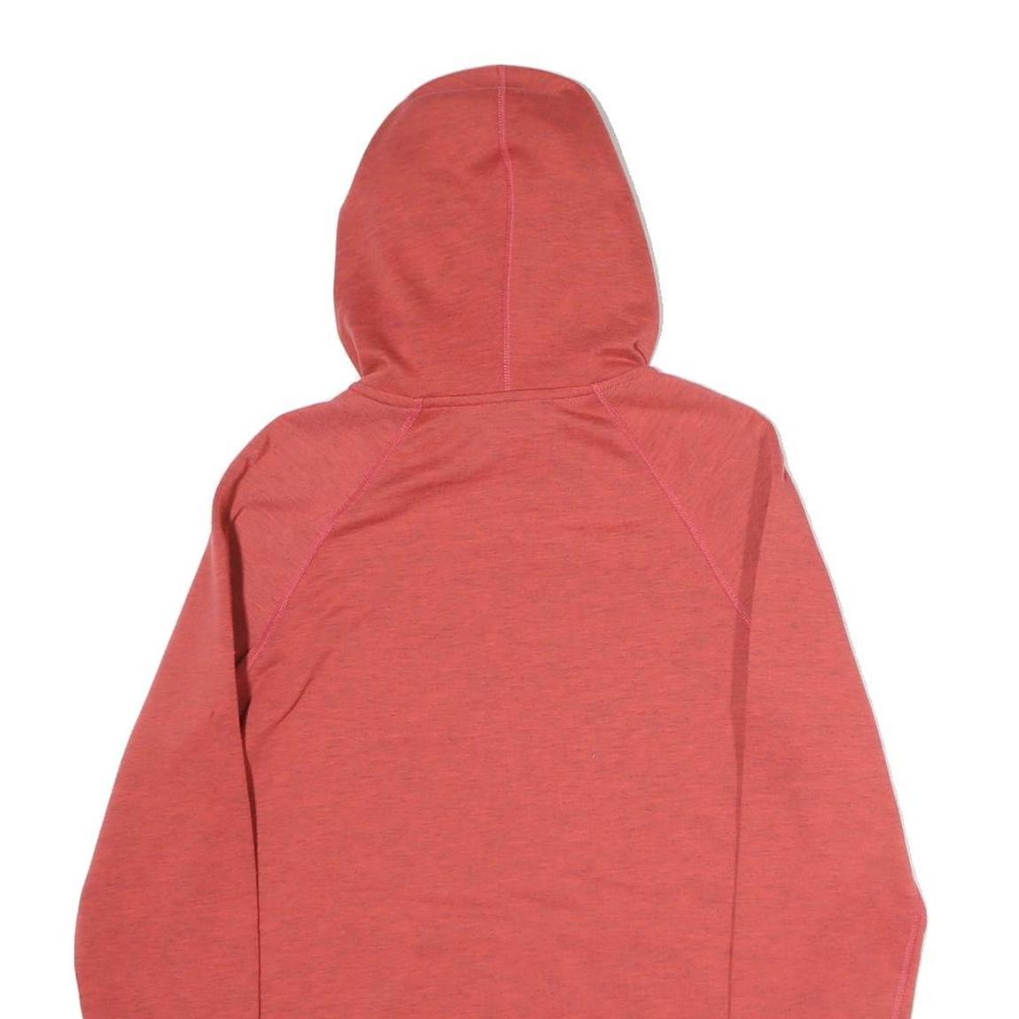 NIKE Womens Red & Orange Pullover Hoodie S Cotton Blend Lightweight