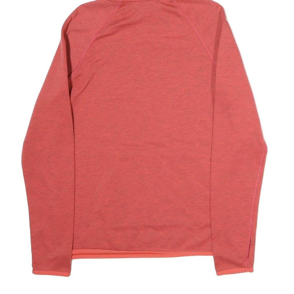 NIKE Womens Red & Orange Pullover Hoodie S Cotton Blend Lightweight