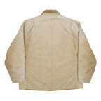 CARHARTT Blanket-Lined Mens Beige & Brown Button Jacket XL Cotton Workwear